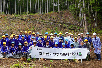 中学生植栽体験